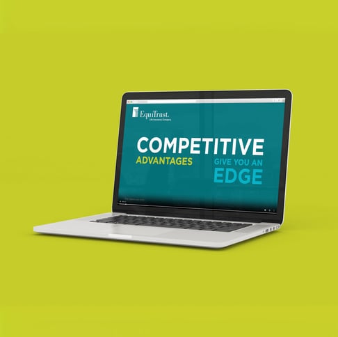Competitive Advantages video on a laptop image
