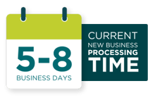 New Business Ticker image 5-8 Business Days